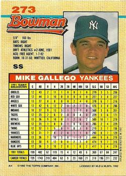 Mike Gallego  baseball card collectible - Main Image 2