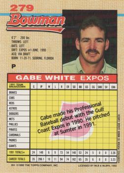 Gabe White  baseball card collectible - Main Image 2