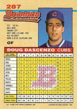 Doug Dascenzo  baseball card collectible - Main Image 2
