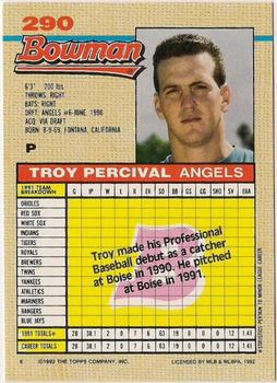 Troy Percival  baseball card collectible - Main Image 2