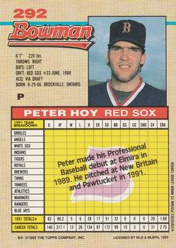 Peter Hoy  baseball card collectible - Main Image 2