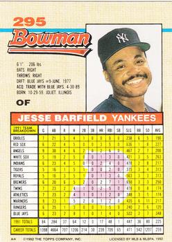 Jesse Barfield  baseball card collectible - Main Image 2