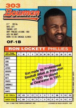 Ron Lockett  baseball card collectible - Main Image 2