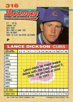 Lance Dickson  baseball card collectible - Main Image 2