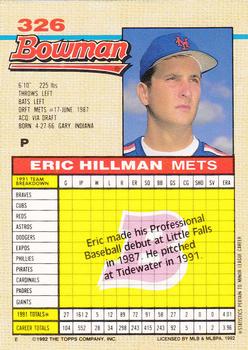 Eric Hillman  baseball card collectible - Main Image 2