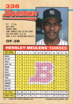 Hensley Meulens  baseball card collectible - Main Image 2
