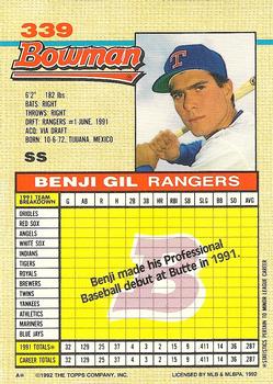 Benji Gil  baseball card collectible - Main Image 2