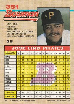 Jose Lind  baseball card collectible - Main Image 2