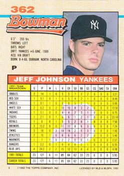 Jeff Johnson  baseball card collectible - Main Image 2