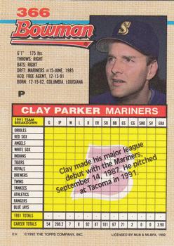 Clay Parker  baseball card collectible - Main Image 2
