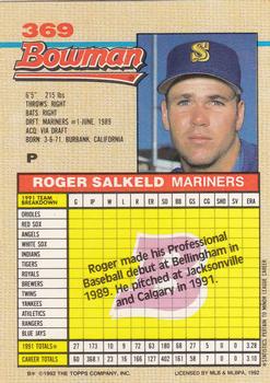 Roger Salkeld  baseball card collectible - Main Image 2