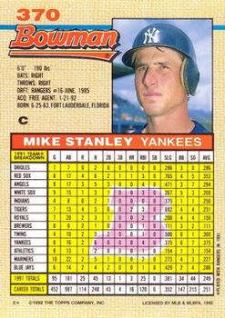 Mike Stanley  baseball card collectible - Main Image 2