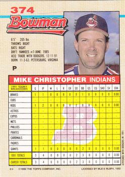 Mike Christopher  baseball card collectible - Main Image 2