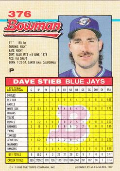 Dave Stieb  baseball card collectible - Main Image 2