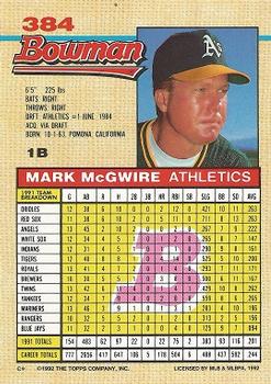 Mark McGwire  baseball card collectible - Main Image 2