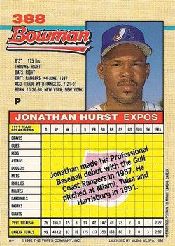 Jonathan Hurst  baseball card collectible - Main Image 2