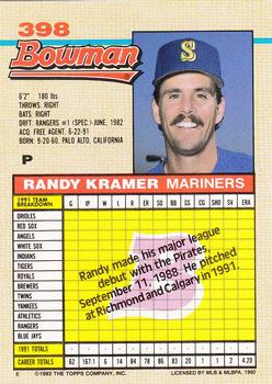 Randy Kramer  baseball card collectible - Main Image 2