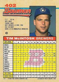 Tim McIntosh  baseball card collectible - Main Image 2