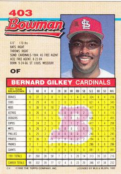 Bernard Gilkey  baseball card collectible - Main Image 2