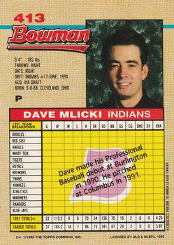 Dave Mlicki  baseball card collectible - Main Image 2