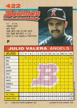 Julio Valera  baseball card collectible - Main Image 2