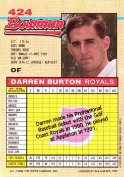 Darren Burton  baseball card collectible - Main Image 2