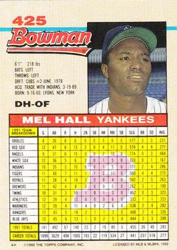 Mel Hall  baseball card collectible - Main Image 2