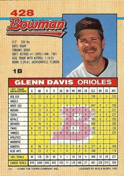 Glenn Davis  baseball card collectible - Main Image 2