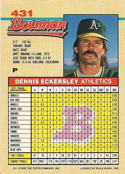 Dennis Eckersley  baseball card collectible - Main Image 2