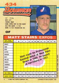 Matt Stairs  baseball card collectible - Main Image 2