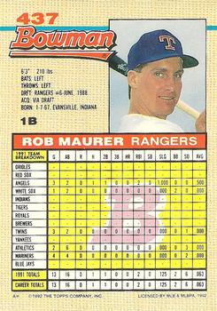 Rob Maurer  baseball card collectible - Main Image 2