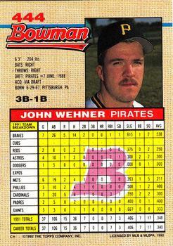 John Wehner  baseball card collectible - Main Image 2