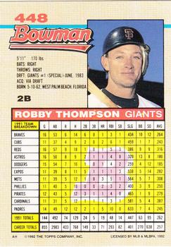 Robby Thompson  baseball card collectible - Main Image 2