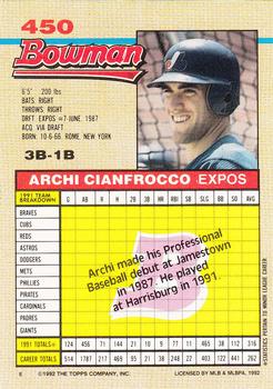 Archi Cianfrocco  baseball card collectible - Main Image 2
