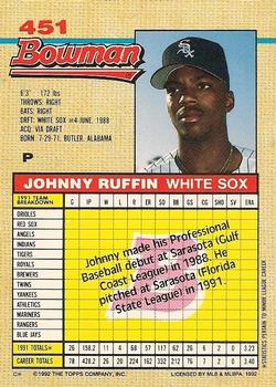 Johnny Ruffin  baseball card collectible - Main Image 2