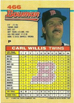 Carl Willis  baseball card collectible - Main Image 2