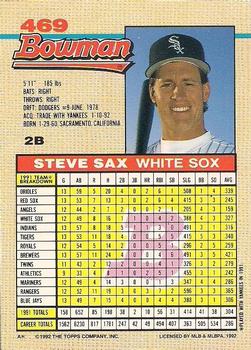 Steve Sax  baseball card collectible - Main Image 2