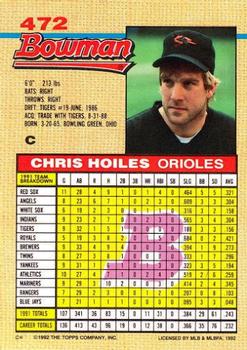 Chris Hoiles  baseball card collectible - Main Image 2