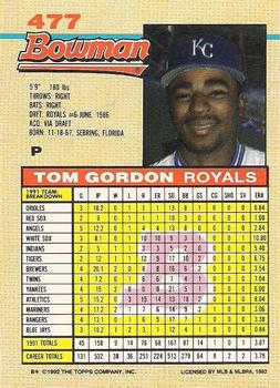 Tom Gordon  baseball card collectible - Main Image 2