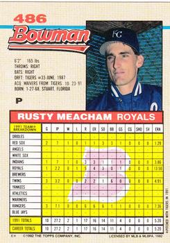 Rusty Meacham  baseball card collectible - Main Image 2