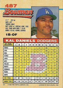 Kal Daniels  baseball card collectible - Main Image 2