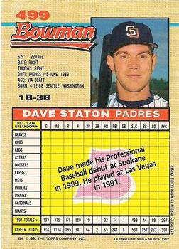 Dave Staton  baseball card collectible - Main Image 2