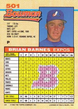 Brian Barnes  baseball card collectible - Main Image 2