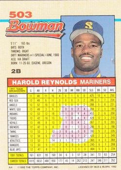 Harold Reynolds  baseball card collectible - Main Image 2