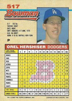 Orel Hershiser  baseball card collectible - Main Image 2