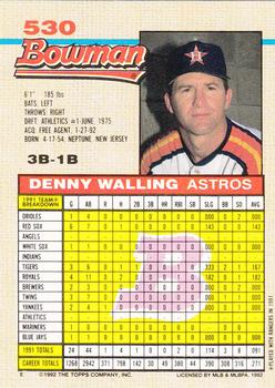 Denny Walling  baseball card collectible - Main Image 2