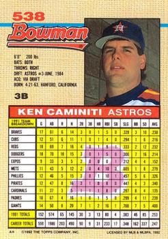 Ken Caminiti  baseball card collectible - Main Image 2