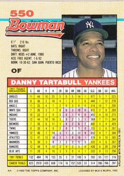 Danny Tartabull  baseball card collectible - Main Image 2