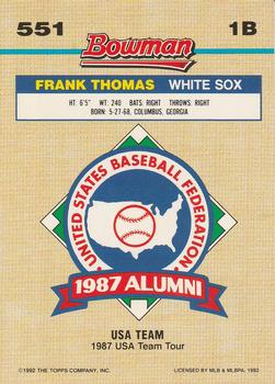 Frank Thomas  baseball card collectible - Main Image 2