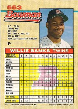Willie Banks  baseball card collectible - Main Image 2